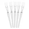 Pincel para máscara facial de cristal, cabo transparente oco para salão de beleza, pincel para máscara facial de cerdas macias, pincel facial, pincel ferramenta para spa, pincel pequeno
