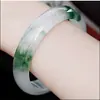 Pulseiras de Jade Atacado, Pulseiras de Jade Flor Azul Natural, Pulseiras de Jade Femininas com Padrão Floral de Três Seções, Jade de Quartzo Natural