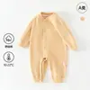 Algodón Suave de Primavera y Otoño Ropa Nueva para Bebé Mameluco de Manga Larga para Recién Nacido Unisex Elástico Traje de Gateo Clase A Ropa para Niños