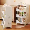 Carrito de almacenamiento para uso doméstico, estante plegable para almacenamiento de snacks, estantería de almacenamiento de oficina de múltiples capas, estante de almacenamiento estilo crema