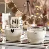Estilo Ins Celebridad de Internet Taza de Vidrio Taza Creativa de Leche Corazón Sonriente Taza Apilable Bol Pequeño para Postre Taza de Desayuno Resistente a Altas Temperaturas