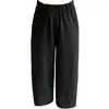 Pantalones de Pierna Ancha de Color Sólido de Corte Banana a la Moda para Mujer, Otoño 2026 Nuevos de Moda Cintura Elástica Versátiles Adelgazantes
