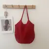 Bolsa de ombro de grande capacidade, bolsa de palha popular transfronteiriça para mulheres, nova bolsa tote no atacado, bolsa de algodão de alta qualidade para mulheres