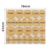[Tang Yi] Papel Kraft Cola de Gelatina Unha Usável Fita Dupla Face Impermeável Descolável Adesivos de Cola para Nail Art 24 Adesivos Atacado Cola Traseira