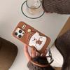 Bordado de dibujos animados perro pequeño blanco para funda de teléfono Apple 16promax iPhone15 lindo 14 portátil 13 otoño e invierno