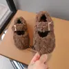 Zapatos Peludos para Niños Otoño e Invierno 2025 Estilo Coreano Felpa Zapatos para Niños Zapatos Peludos con Felpa para Niñas Zapatos de Algodón para Bebé