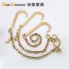 Fabricantes de cadenas de elevación de acero al manganeso G70 de estándar americano, cadenas de anillo de elevación industrial, cadenas de unión de elevación.