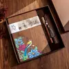 Set de Cuaderno de Madera Personalizado con Bloc de Notas de Alta Calidad Caja de Regalo para Oficina de Negocios Reunión Anual Regalos Publicitarios y de Impresión de Logotipos