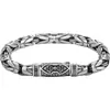 Pulsera trenzada vintage para hombre plateada con colgante de Vajra, Joyería tailandesa de nicho hip-hop moderna, Cadena Amazon