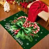 Tapete de casa de diatomita com atmosfera decorativa de Natal estilo Ins, resistente à sujeira e antiderrapante, capacho para porta de entrada