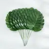 Folha de Costela de Adão Artificial, Folha Falsa para Decoração de Casa, Planta Simulada para Paisagismo, Decoração de Parede com Plantas, Folha de Costela de Adão Revestida