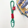 Dopamina Acrílico Miçangas Letra Corda Trançada Série Miu Bolsa Pendente Popular Colorido Letra Miçangas Pingente de Bolsa