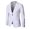 2026 Transfronterizo Amazon Nuevo Traje para Hombre Ajustado Color Sólido de un Solo Botón Estilo Coreano Moda Juvenil Chaqueta Casual