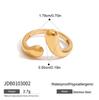 Anillo Jingqiao Europeo y Americano de Acero de Titanio No Desvanecible para Mujer Diseño de Nicho Estilo Ins Acero Inoxidable 18K Joyería Abierta