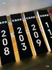 Placas Luminosas de Porta em Aço Inoxidável para Pousadas, Hotéis, Salões de Beleza, Quartos Privados, Placas de Número de Porta, Placas de Identificação para Spa de Pés