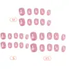Gato Olho Rosa e Roxo Brilhante Delicado Alta Qualidade Elegante Estilo Girly Estilo Irmã Real Manicure Estilo Curto 30-t Manicure Usável