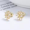 925 prata esterlina floco de neve linha brincos stud mulheres estilo coreano doce fresco orelha osso stud moda leve luxo temperamento joias orelha