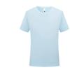 Ropa Nueva de Verano Impermeable y Antifouling Blanca Pequeña Camiseta Cuello Redondo Manga Corta Ropa de Trabajo Personalizada Color Puro Segunda Generación Camiseta de Algodón Mercerizado