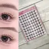 Cílios postiços transfronteiriços na cor marrom, kit de cola Raposa Qingqiu, cria um look atmosférico, cílios longos e estilosos, popular entre garotas doces, campeão de vendas no comércio exterior