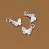 Plata Pura 999 Fresco y Versátil Colgante de Mariposa Accesorio de Plata Pura Cuerda Trenzada DIY Pulsera de Cristal Colgante para Collar