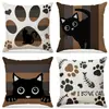Funda de almohada de Acción de Gracias al por mayor Calabaza Hoja de arce Estampado de texto 45x45 Funda de cojín Funda de almohada decorativa para sofá