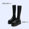 Tênis de tio perna longa botas longas sola grossa plataforma à prova d'água botas elásticas botas finas altura do salto 7cm Cavaleiro garota popular botas longas femininas