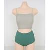 Traje de Baño Dividido de Contraste de Estilo Coreano Nuevo 2025 Bikini Deportivo Sexy sin Espalda para Mujer Bikini de Hada
