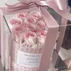 [En Stock] Nuevo Producto Cubo de Abrazo con Lazo Mediano Caja de Regalo con Flores Preservadas