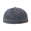 Chapéu de Proprietário Estilo Europeu e Americano Japonês Masculino Lavado Patchwork Chapéu de Casca de Melão Estilo Coreano Feminino Tendência Moda de Rua Sem Aba Chapéu Yuppie