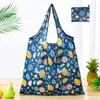 Bolsa de compras plegable de gran capacidad, bolso de mano portátil para supermercado, impresión de logotipo, bolsa de almacenamiento 190T, directo de fábrica