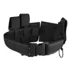 Cinturón Táctico de Servicio de Seguridad Juego de Seis Piezas Entrenamiento de Patrulla Multiusos Funda para Pistola Portallaves Portalinternas Cinturón Combinado