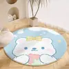 Tapete Redondo de Chão Cartoon Espesso para Quarto Infantil Pelúcia Sala de Estar Quarto de Dormir Estudo Cadeira Giratória Isolamento Acústico Tapete Super Macio de Caxemira