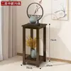 Suporte de Flores Estilo Chinês, Suporte de Flores para Varanda, Prateleira de Armazenamento, Suporte para Vasos de Suculentas e Plantas Verdes, Suporte de Flores, Mesa Lateral de Varanda em Madeira Maciça, Multicamadas
