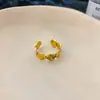 Anillo Abierto Geométrico de Circonita Estilo Palacio Francés, Anillo de Dedo Índice de Alta Gama de Nicho, Joyería de Moda, Exquisita y Personalizada para Mujeres