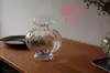 Decoração de vaso de vidro transparente simples estilo europeu para arranjo de flores na sala de estar, decoração de flores frescas hidropônicas e flores secas para casa