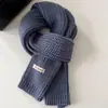 Bufanda de Punto Grueso Suave Estilo Coreano Otoño Invierno para Mujer Color Sólido Engrosada Cálida Estilo Coreano Pareja Estudiante Calentador de Cuello Versátil Venta al por Mayor