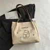 Mochila de Verano con Bloques de Color de Gran Capacidad de Comercio Exterior 2026 Nueva Moda Femenina Retro Bolso de Hombro Tote para Viajes