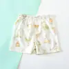 Shorts de Berço de Uso Duplo para Bebês Crianças Verão Fino Algodão Puro Sem Costura Largos Respiráveis Calças de Dormir para Casa