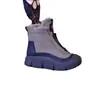 Botas de Nieve para Mujer con Cremallera, Nuevo Estilo Otoño e Invierno 2025, Forradas de Felpa, Botas Cálidas de Piel, Botas de Algodón de Moda Casual con Suela Suave y Suela Gruesa para Mujer