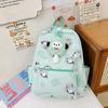Bolsa Infantil Verão 2024 Nova Acessórios de Boneca de Desenho Animado Mochila de Tecido Oxford Tamanho Grande Pequeno Mochila Escolar para Ensino Fundamental e Médio