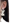 Pendientes de flores retro francesas de Jazmín Mar, temperamento de hada, diseño de nicho de alta gama, pendientes festivos exagerados