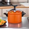 Olla a presión pequeña de aleación de aluminio de color, olla a presión comercial a prueba de explosiones para el hogar, tipo glándula de seguridad de gas, fondo compuesto universal