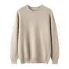 Nuevo Suéter de Cachemira Base de Lana Tejido de Punto Moda Casual para Hombre Panal Redondo Holgado Engrosado