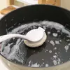 Cepillo para Ollas de Luffa con Mango Largo, Cepillo Limpiador Desmontable para Eliminar Manchas, Cepillo Lavaplatos Natural No Grasoso para Uso Doméstico