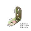 Conector de soporte de placa de capa engrosada con accesorios de hardware fijos para gabinete de muebles con código de ángulo chapado en color en forma de L de cabeza redonda en ángulo recto