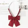 Corbata Jk Borgoña para Mujer, Estilo Japonés, Corbata de Rayas Perezosas Sin Nudo, Uniforme Académico, Foto de Graduación, Accesorio de Uniforme Escolar