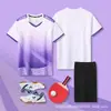 Uniformes de Tenis de Mesa Personalizados Directo de Fábrica Impresión Digital Todo en Uno Adultos Niños Competición Entrenamiento Jerseys Transpirables de Secado Rápido