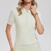 Camiseta tipo Polo Deportiva de Manga Corta para Mujer Estilo Americano, Color Contrastante, Cuello Solapa, Camiseta de Manga Corta para Exteriores, Tenis, Bádminton, Fitness, Running, Top de Verano