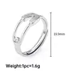 Anillo de Acero Inoxidable Que No Se Desvanece, Diseño Único, Estilo Coreano Simple, Anillo Abierto para Dedo Índice, Joyería de Acero de Titanio