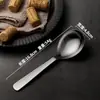Colher de Aço Inoxidável 316L de Grau Alimentício com Cabeça Grande e Cabo Curto, Colher Grande, Colher de Sopa, Louça, Colher de Alimentação para Crianças, Atacado do Fabricante